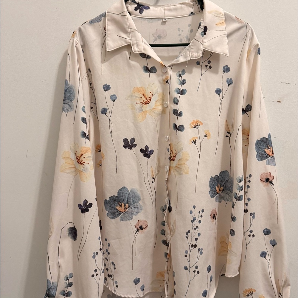 Floral Print Women's Blouse